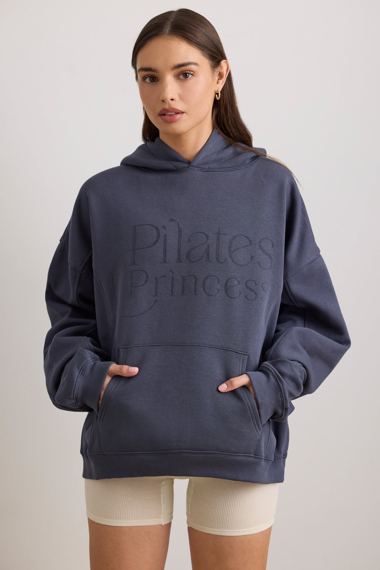 Oversized Hooded Sweatshirt in Slate