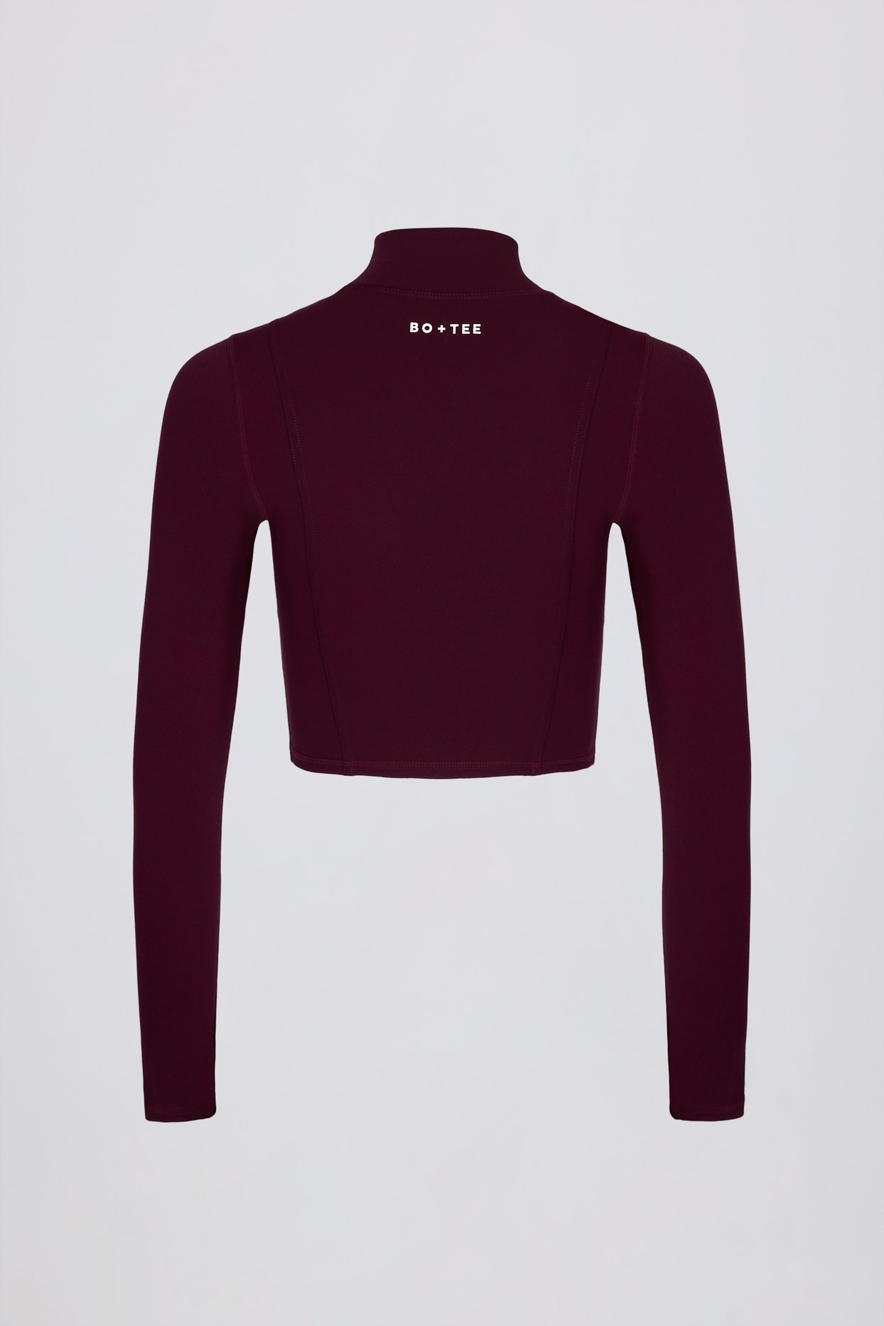 Soft Active Zip-Up Cropped Jacket in Burgundy