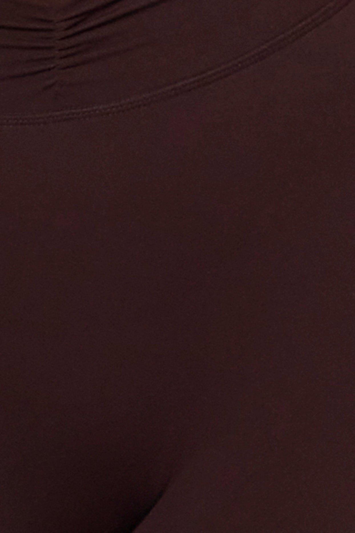 Soft Active Ruched Flared Trousers in Espresso