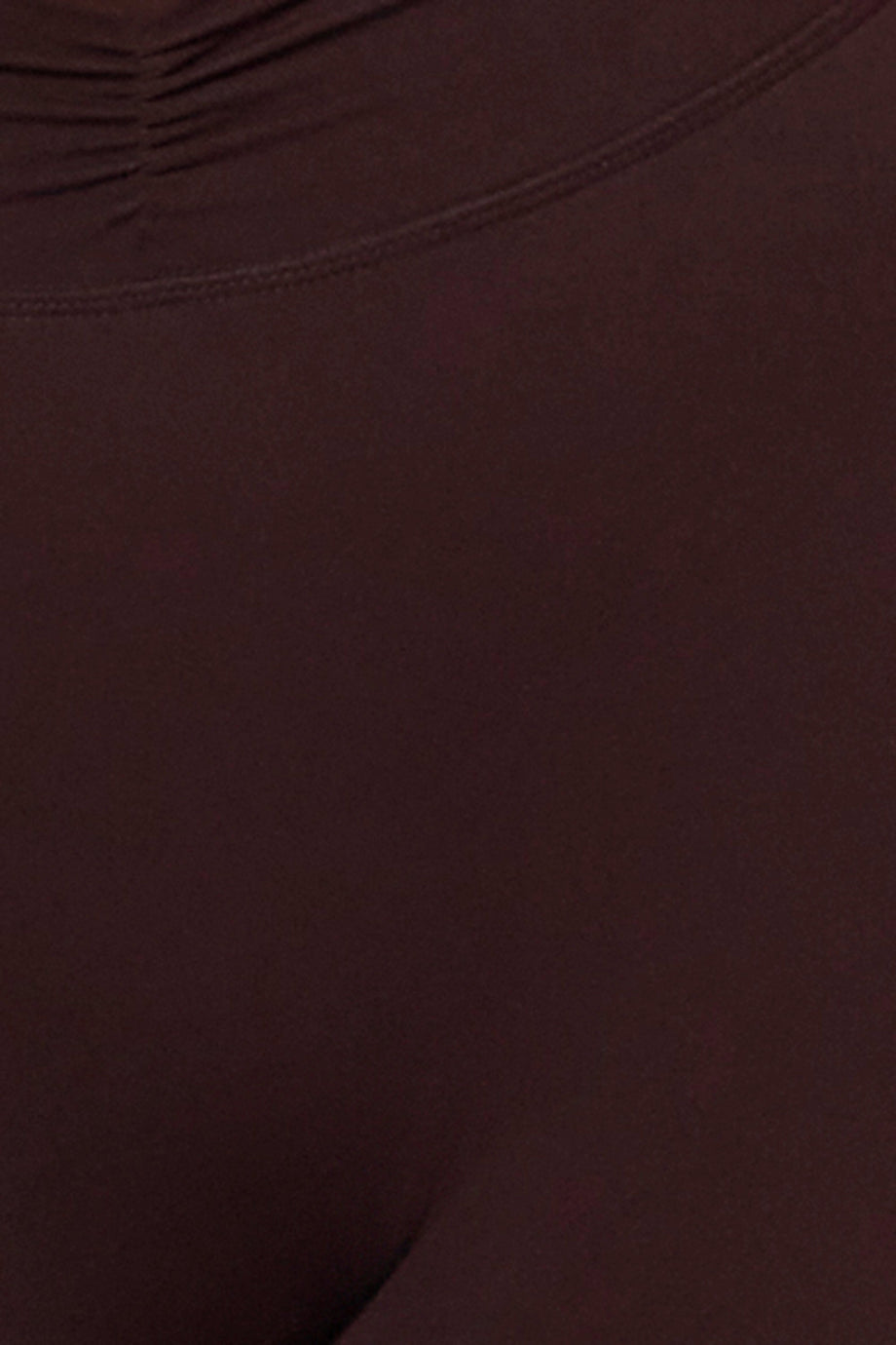 Soft Active Ruched Flared Trousers in Espresso