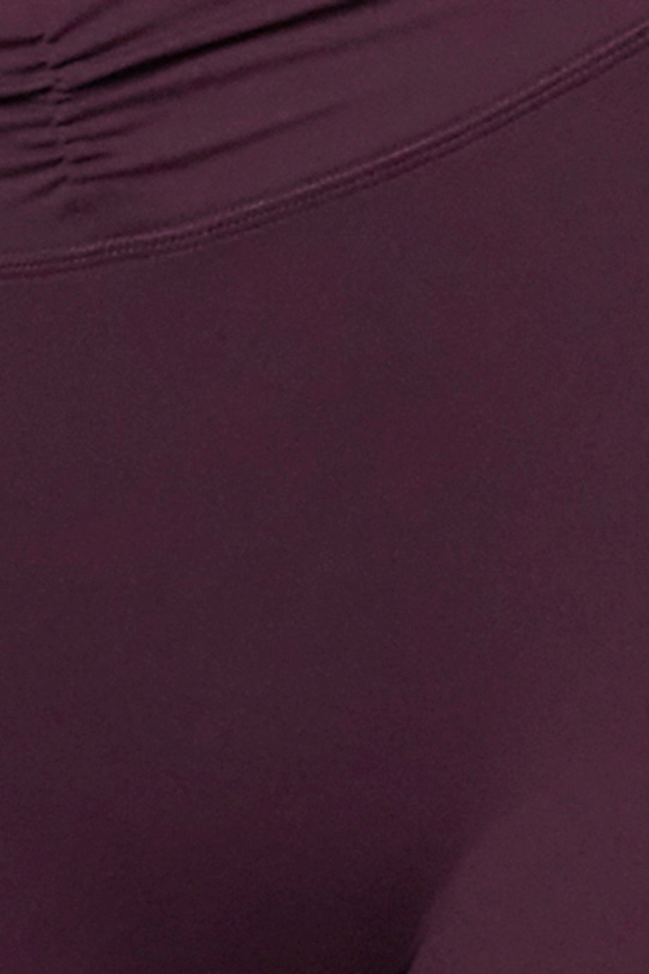 Soft Active Ruched Flared Trousers in Plum