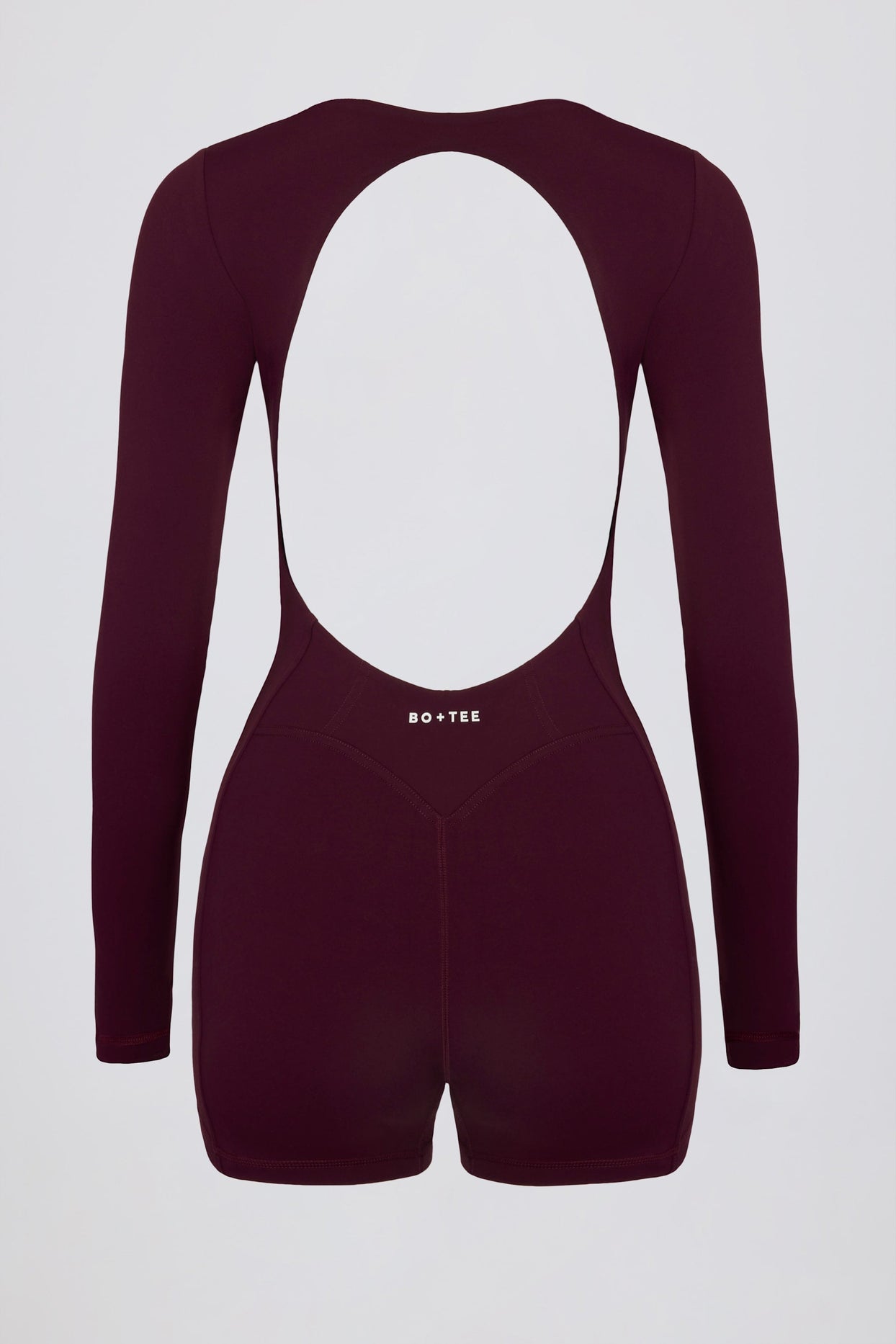 Soft Active Open-Back Unitard in Burgundy
