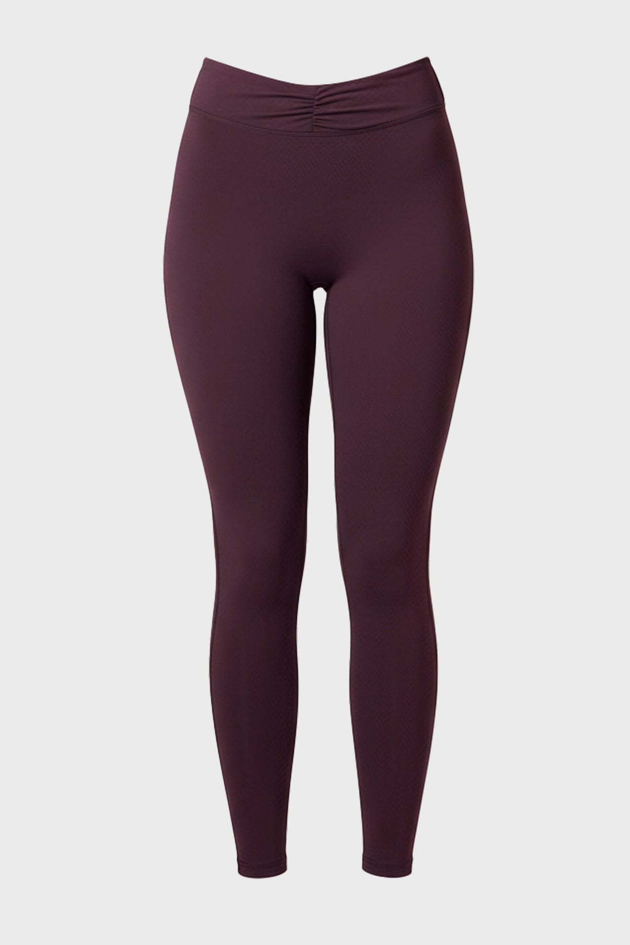Soft Active Ruched Leggings in Plum