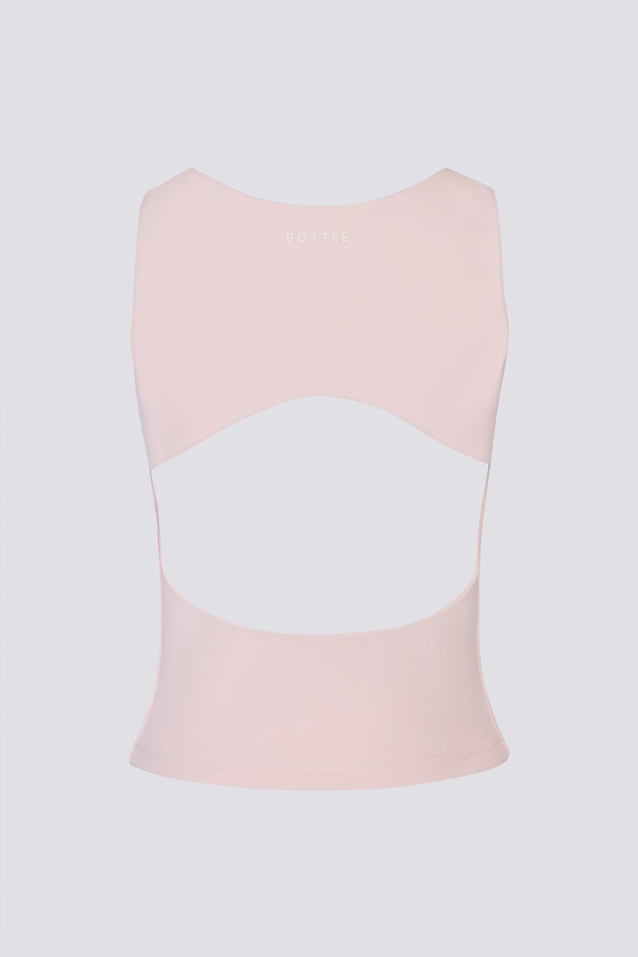 Soft Active Boat-Neck Open-Back Tank Top in Ballet Pink