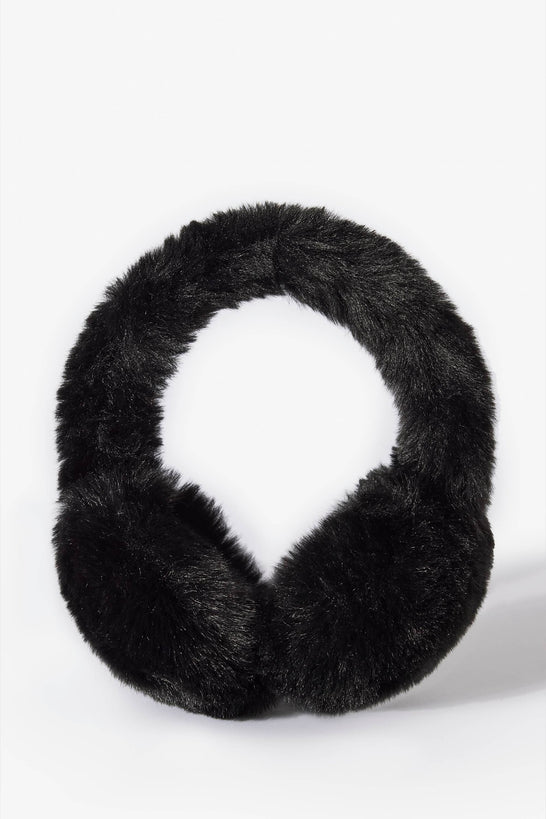 Faux-Fur Earmuffs in Black