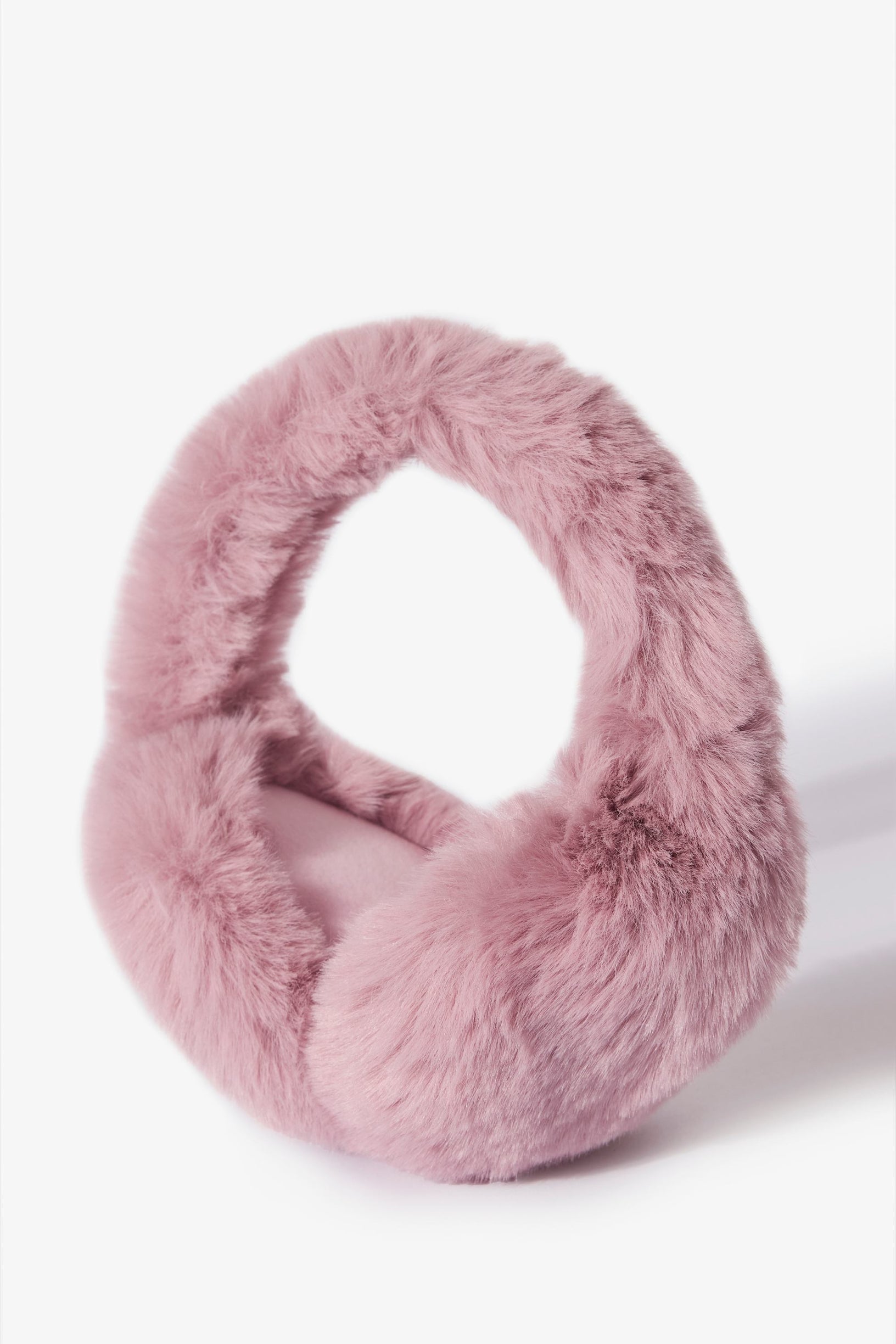 Faux-Fur Earmuffs in Powder Pink - 2