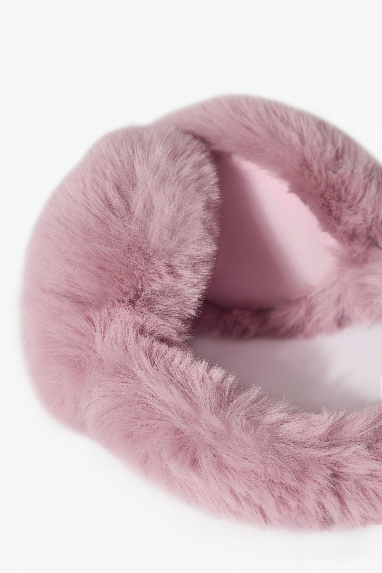 Faux-Fur Earmuffs in Powder Pink