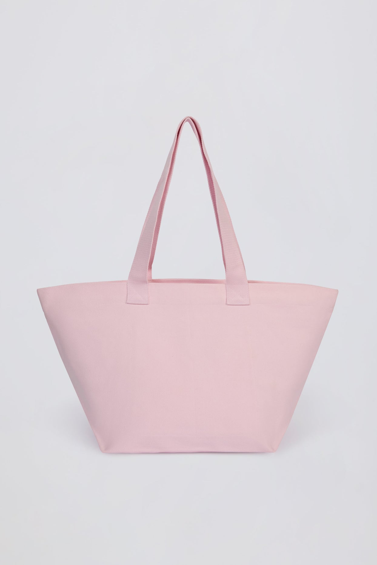 Oversized Tote Bag in Powder Pink - 2