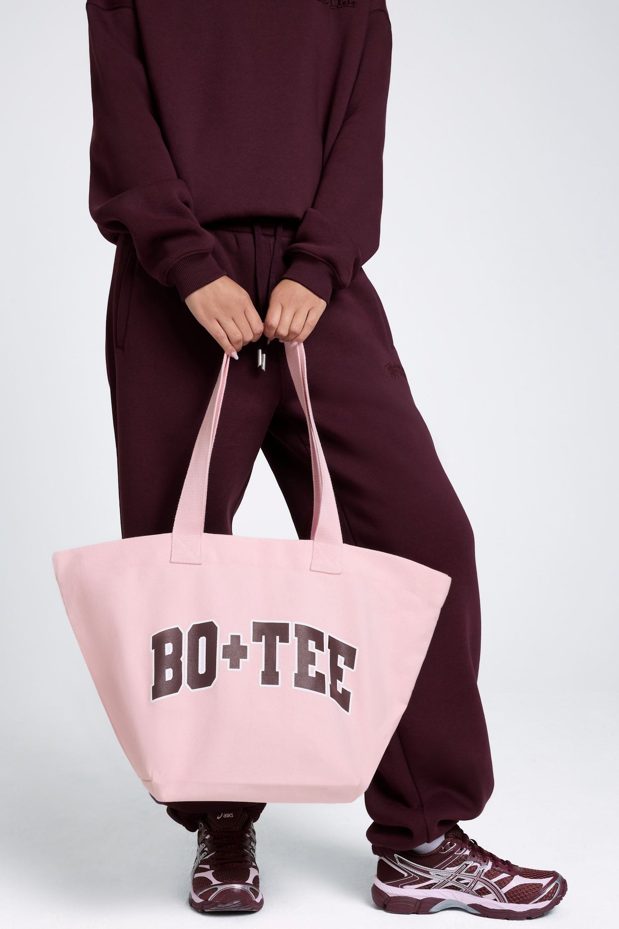 Oversized Tote Bag in Powder Pink - 4