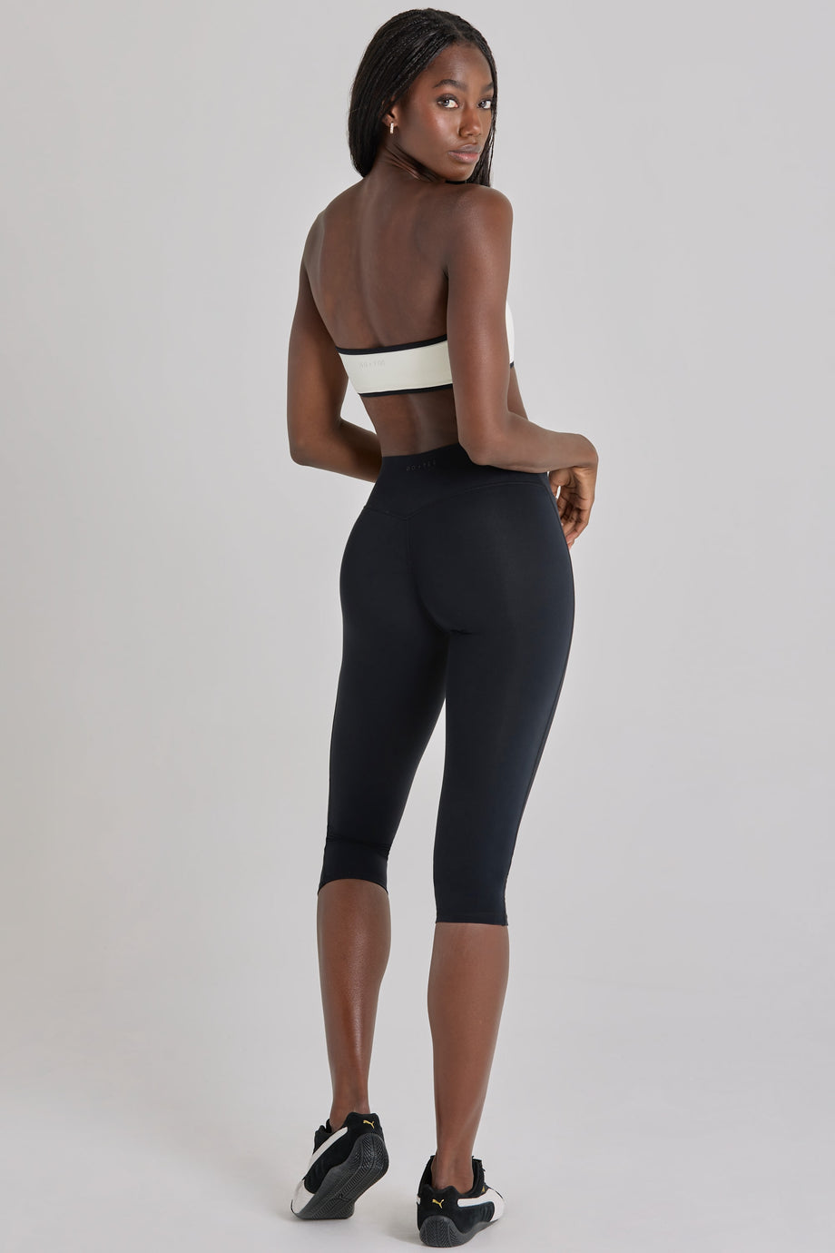 Soft Active Capri Leggings in Black