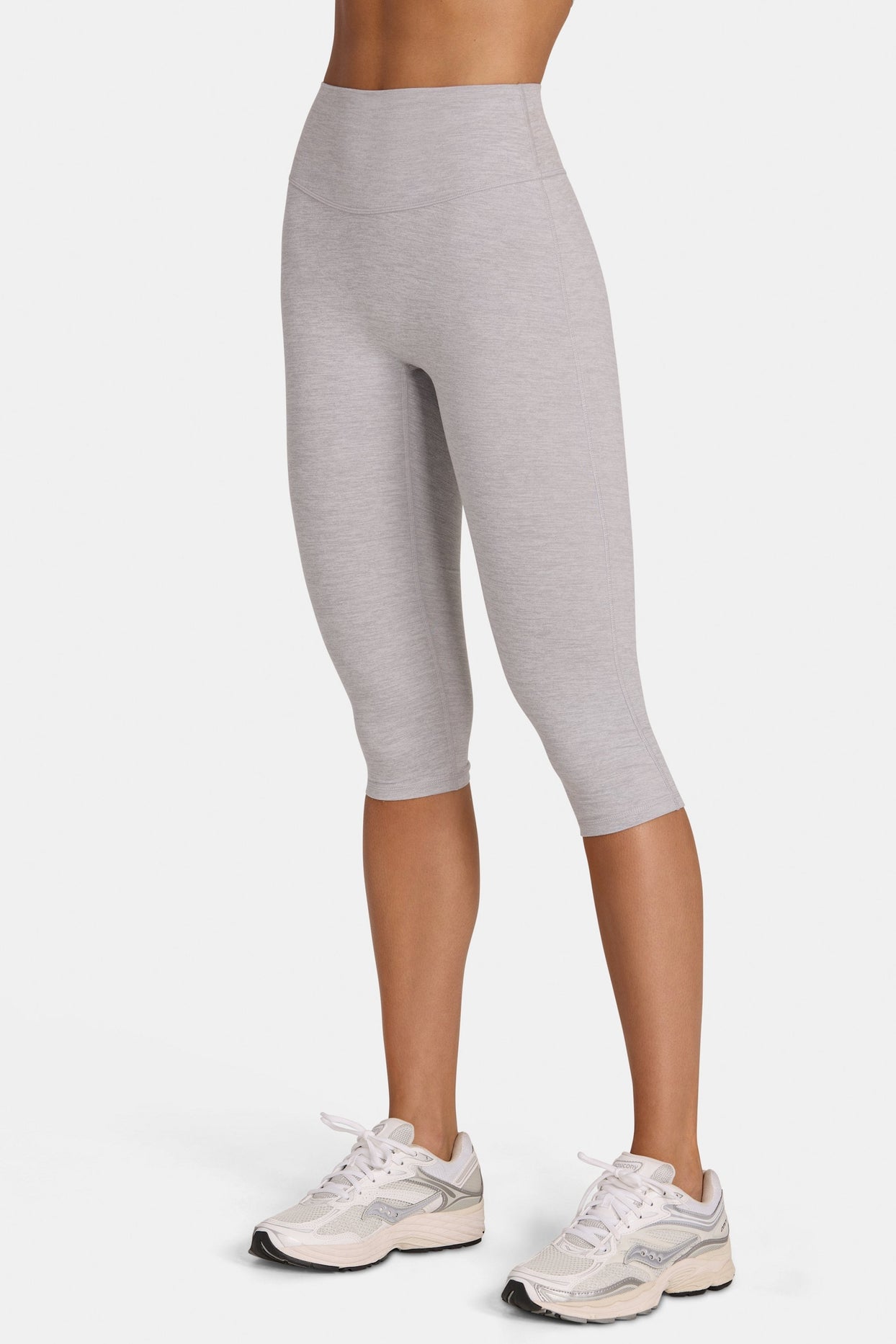 Soft Active Capri Leggings in Grey Marl - 4