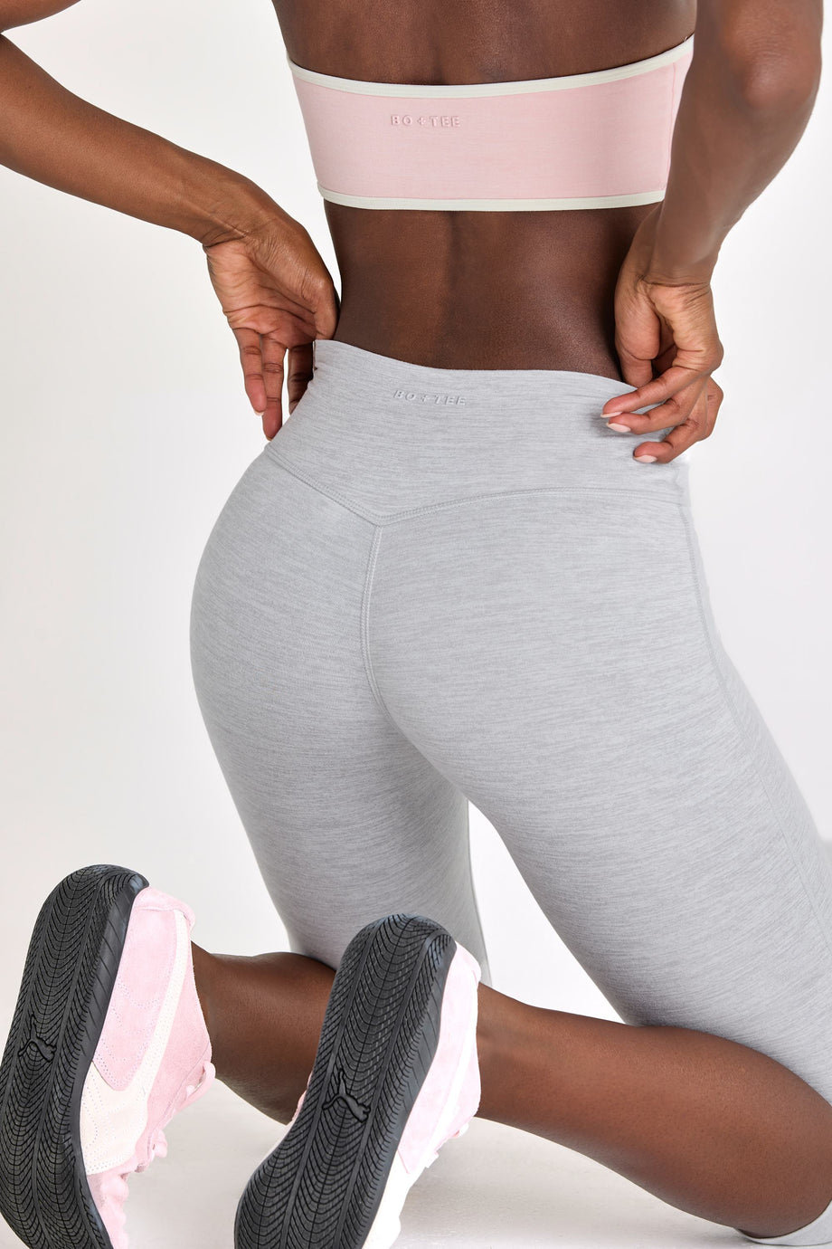 Soft Active Capri Leggings in Grey Marl