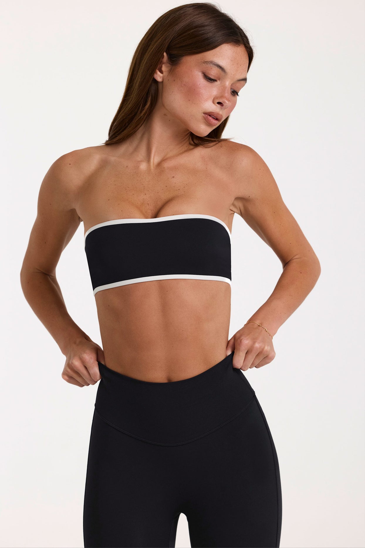 Soft Active Bandeau Sports Bra in Black - 1
