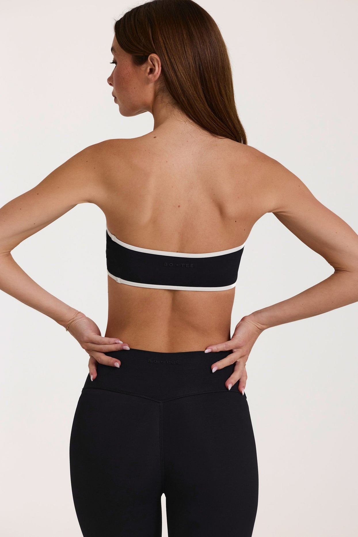 Soft Active Bandeau Sports Bra in Black - 4