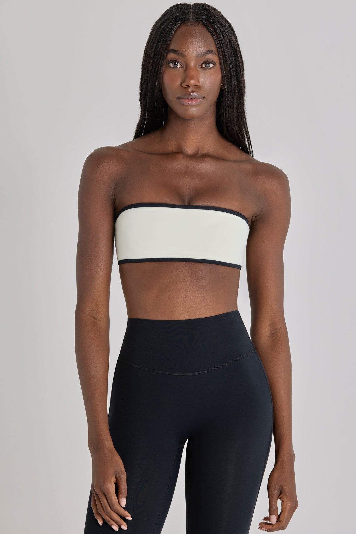 Soft Active Bandeau Sports Bra in Ivory