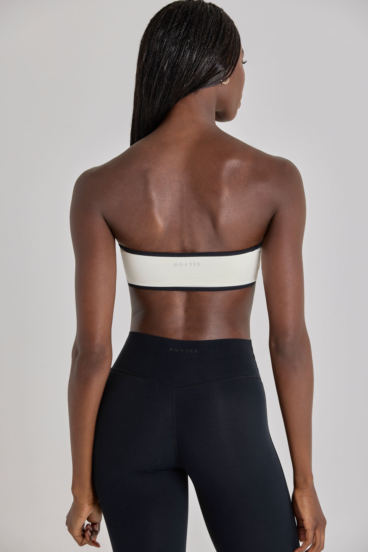 Soft Active Bandeau Sports Bra in Ivory