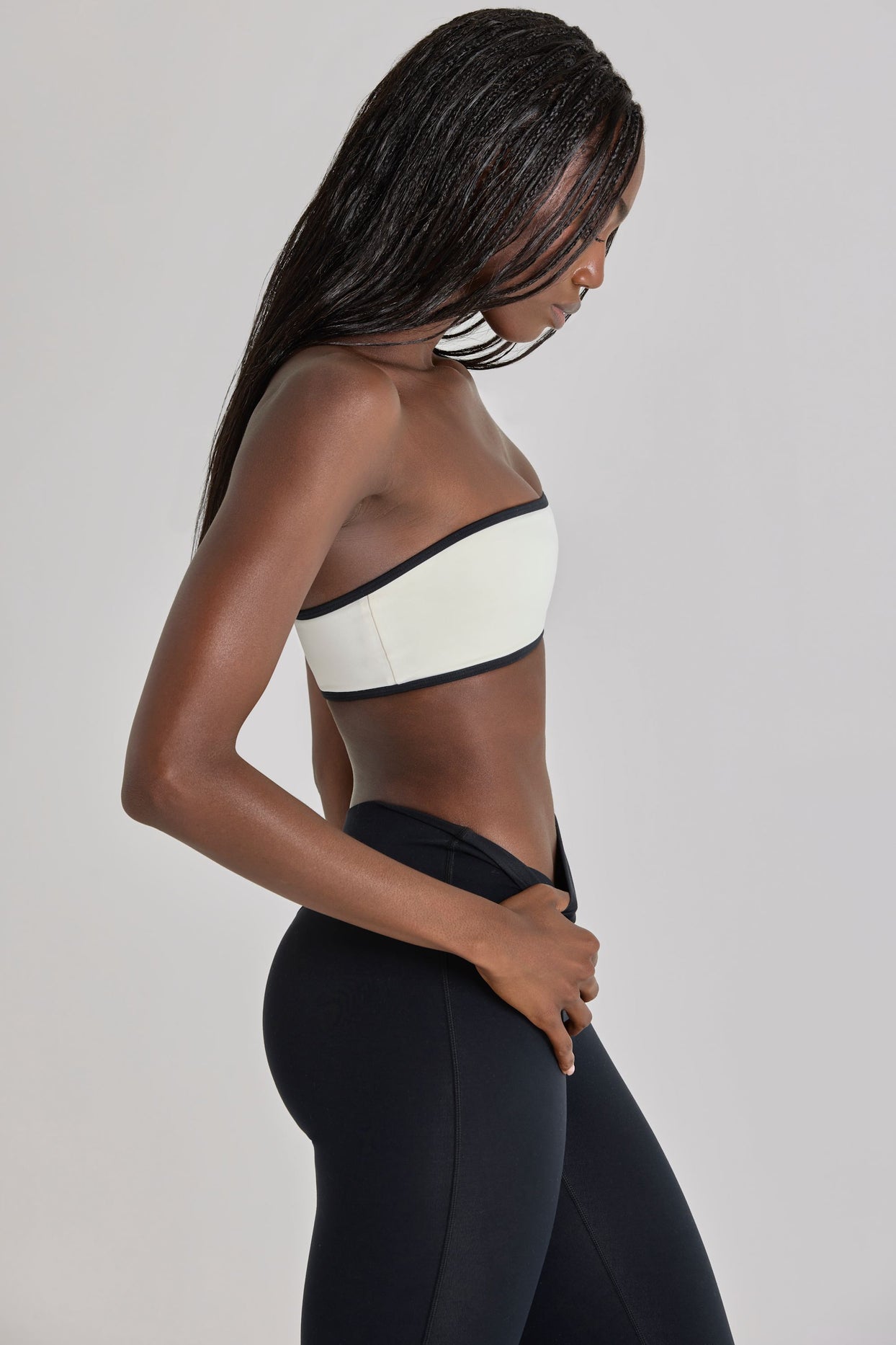 Soft Active Bandeau Sports Bra in Ivory