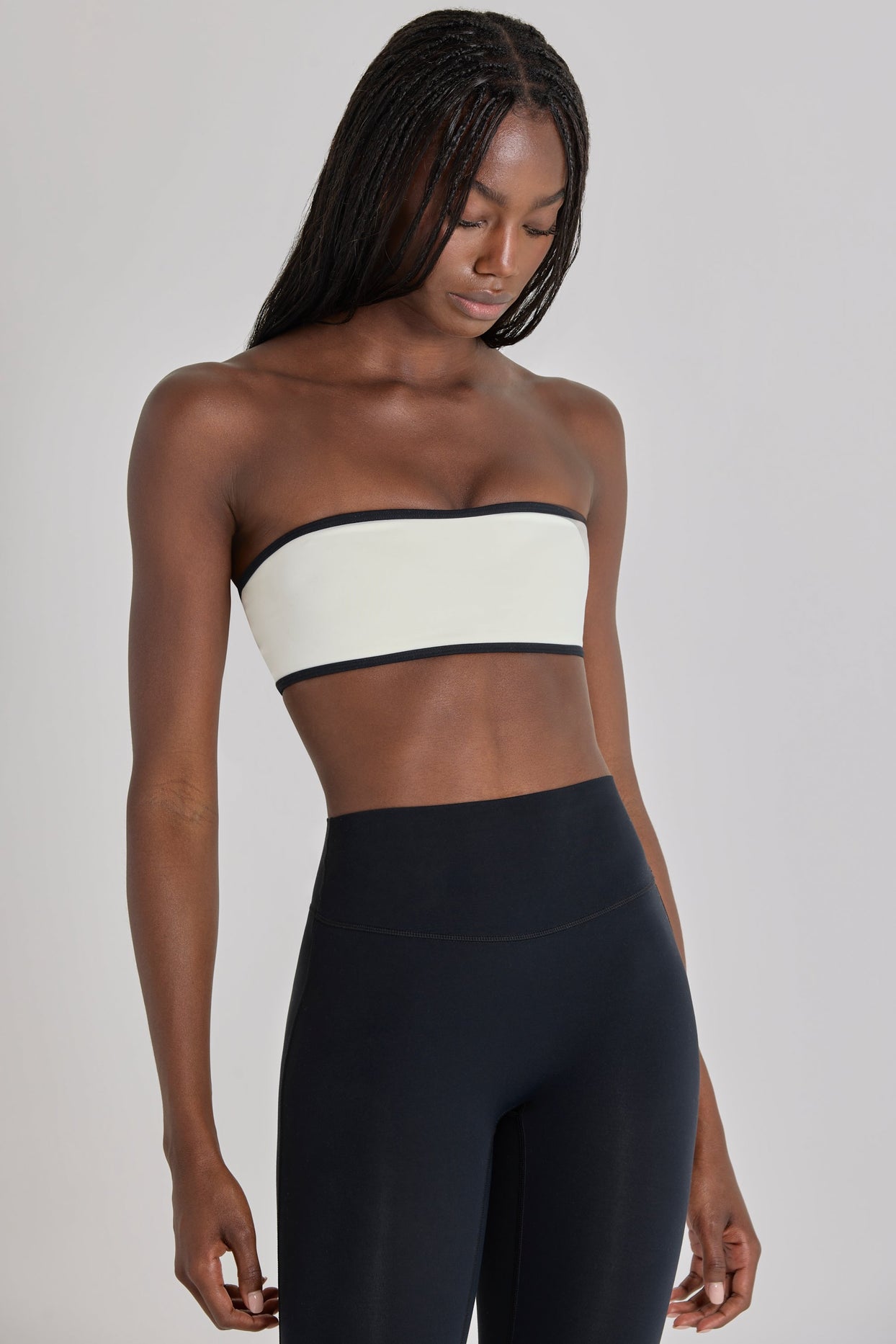 Soft Active Bandeau Sports Bra in Ivory