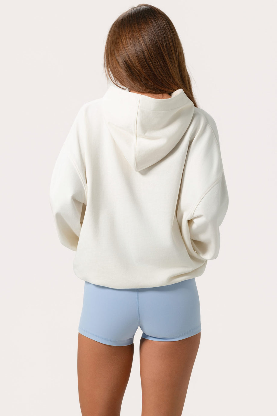 Oversized Applique Hoodie in Milk