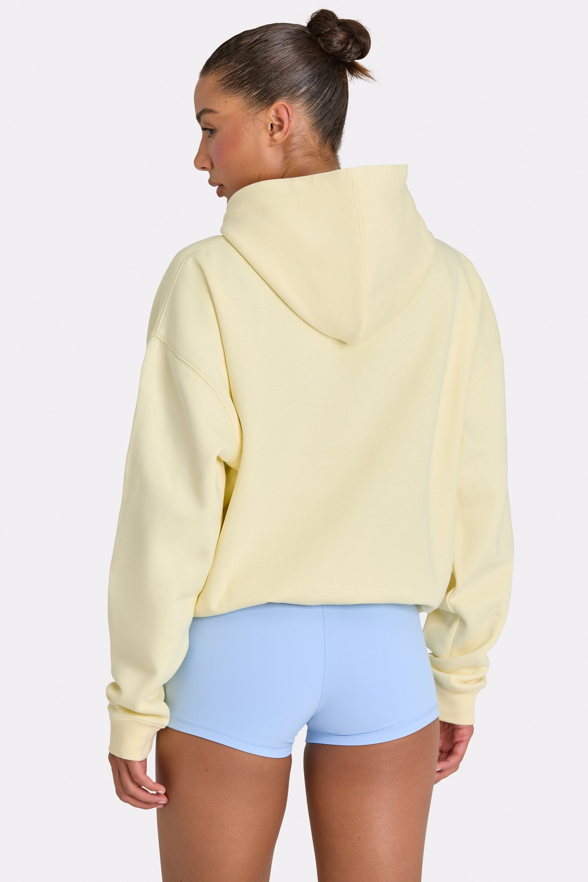 Oversized Applique Hoodie in Lemon
