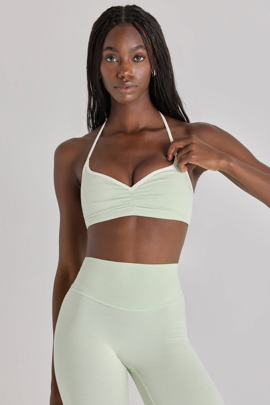 Soft Active Sports Bra in Sage Marl