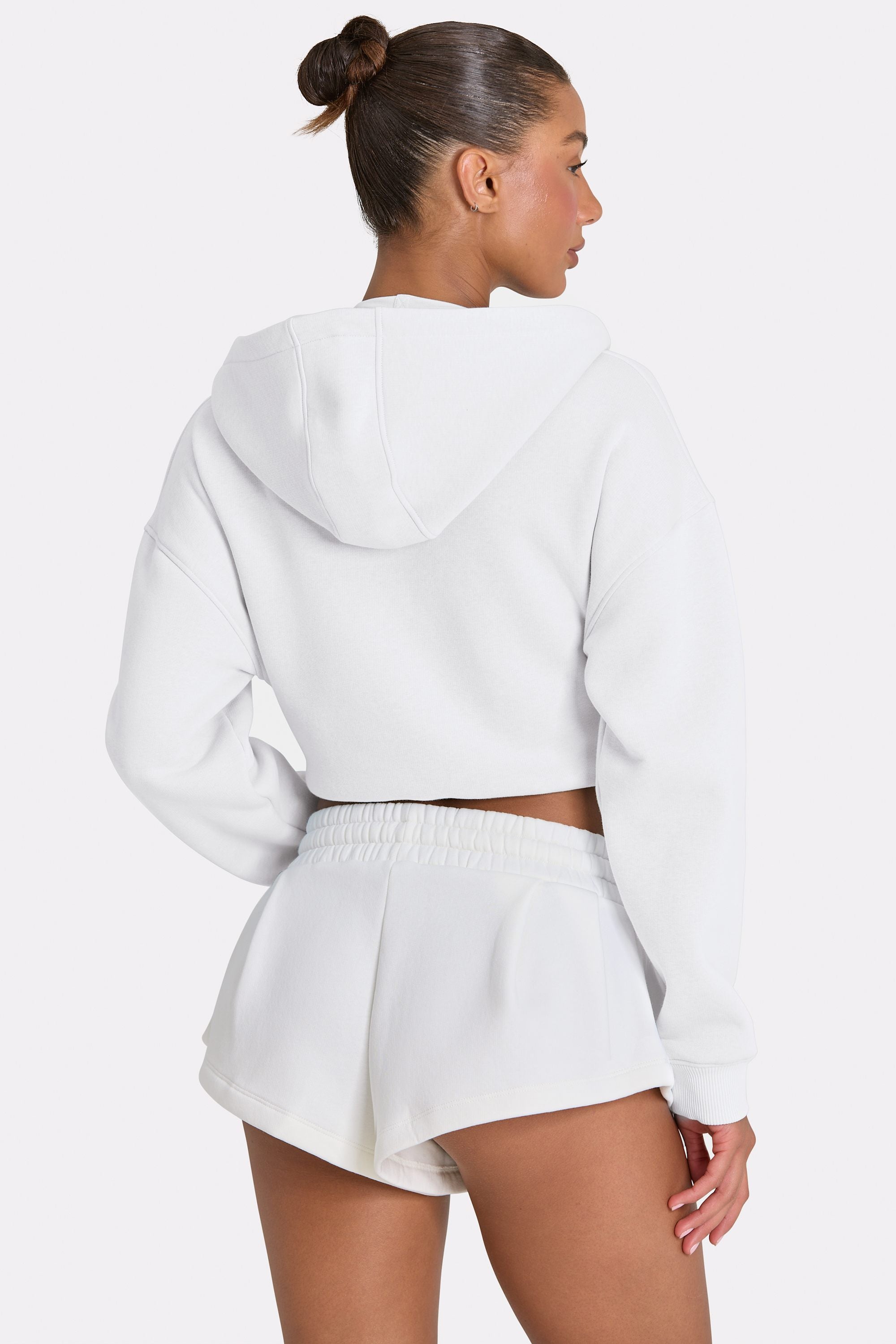 Oversized Zip-Up Hoodie  in Coconut - 2