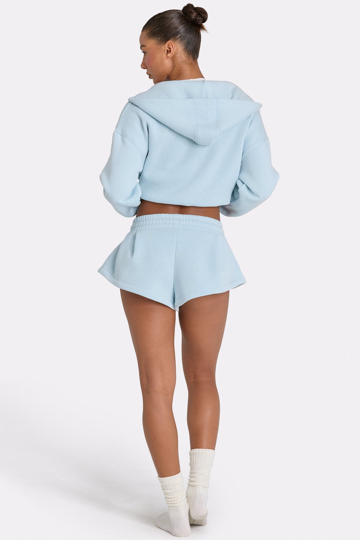 Mid-Rise Shorts in Powder Blue - 6