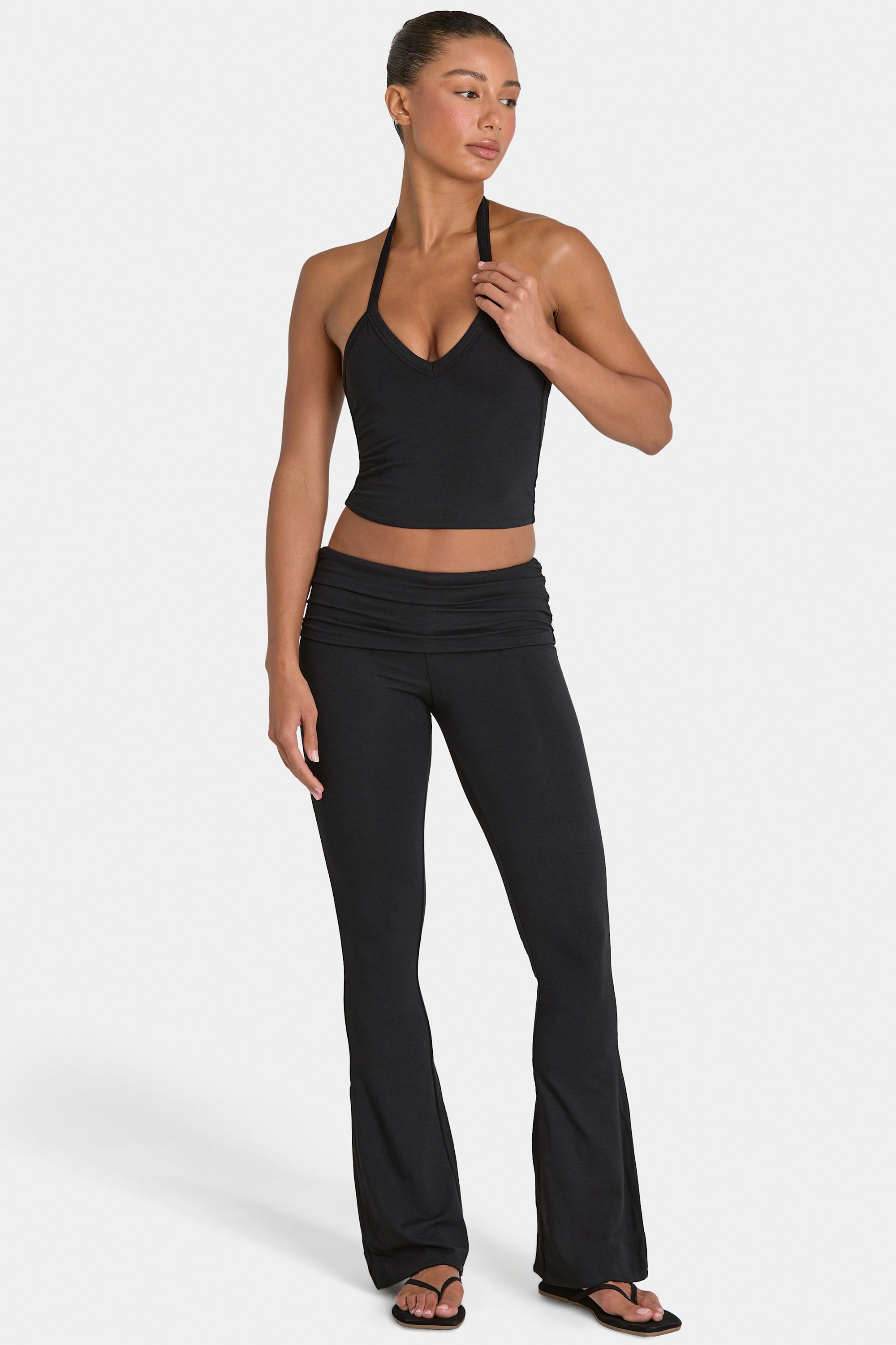 ButterCloud™ Flared Leggings in Black - 1
