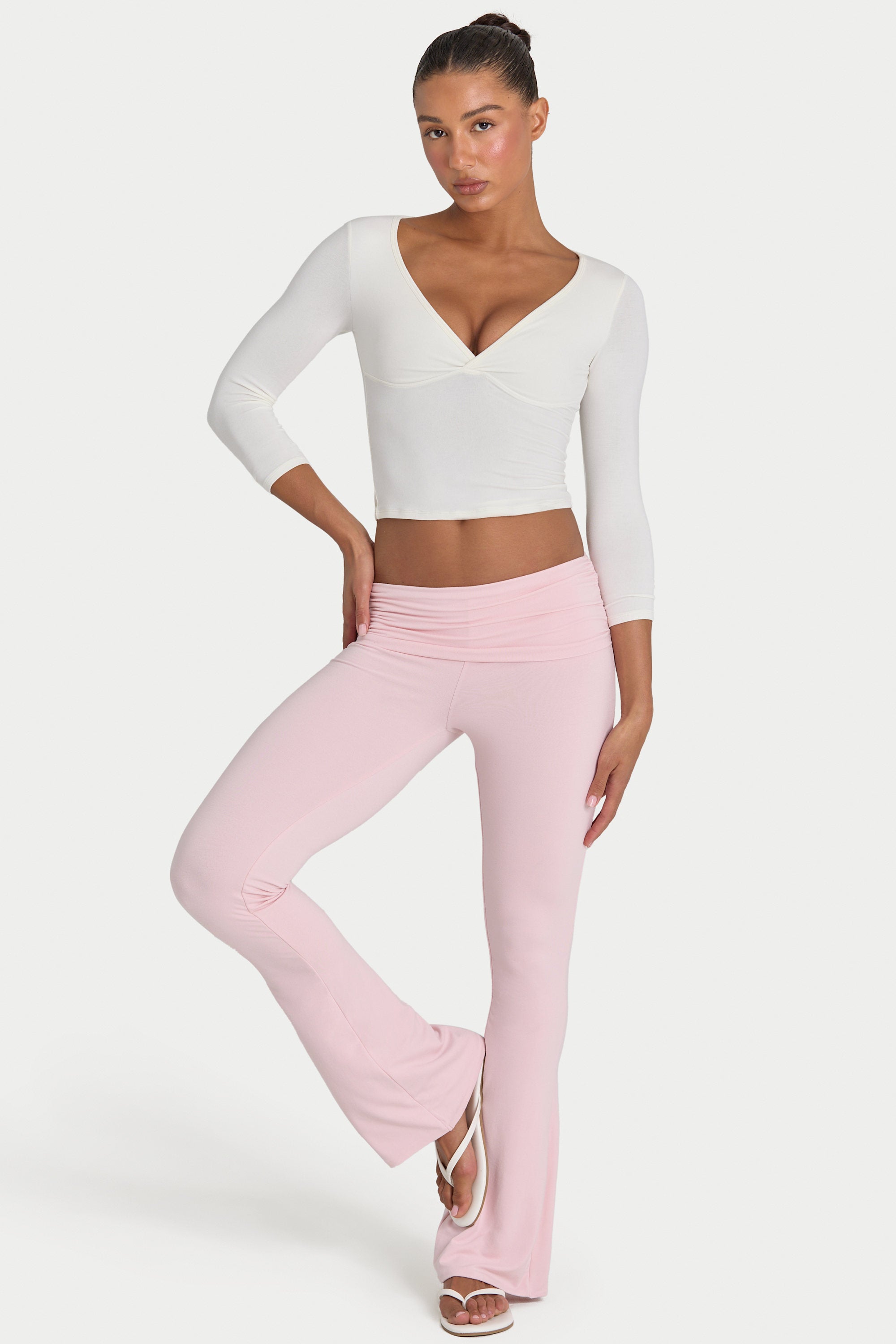 ButterCloud™ Flared Leggings in Blush - 1