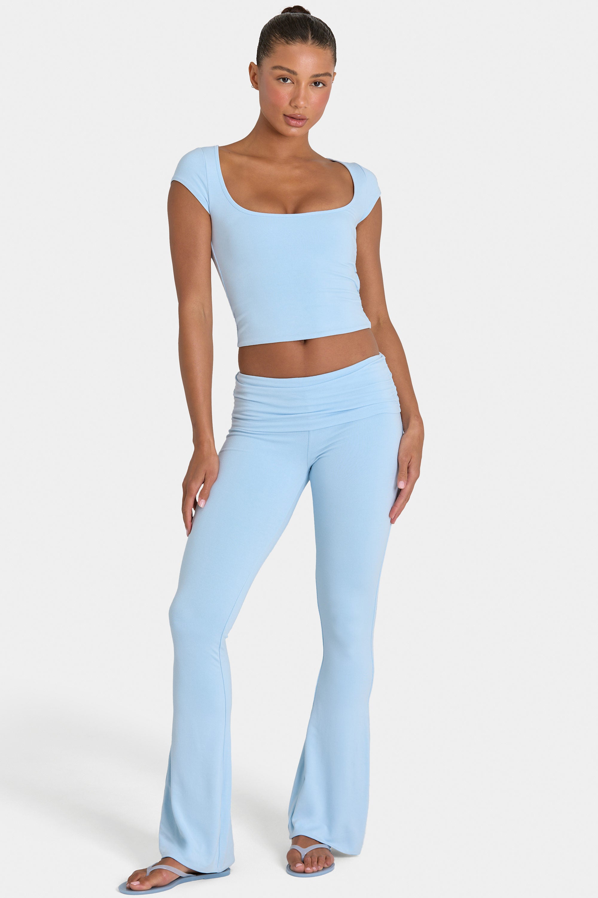 ButterCloud™ Flared Leggings in Sky - 1