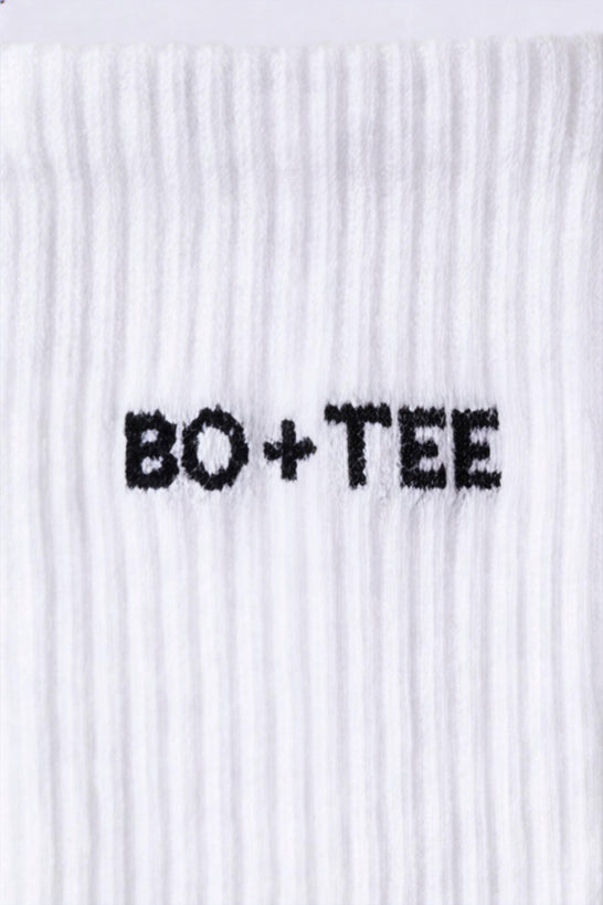 Ribbed Half-Crew 3-Pack Socks in White
