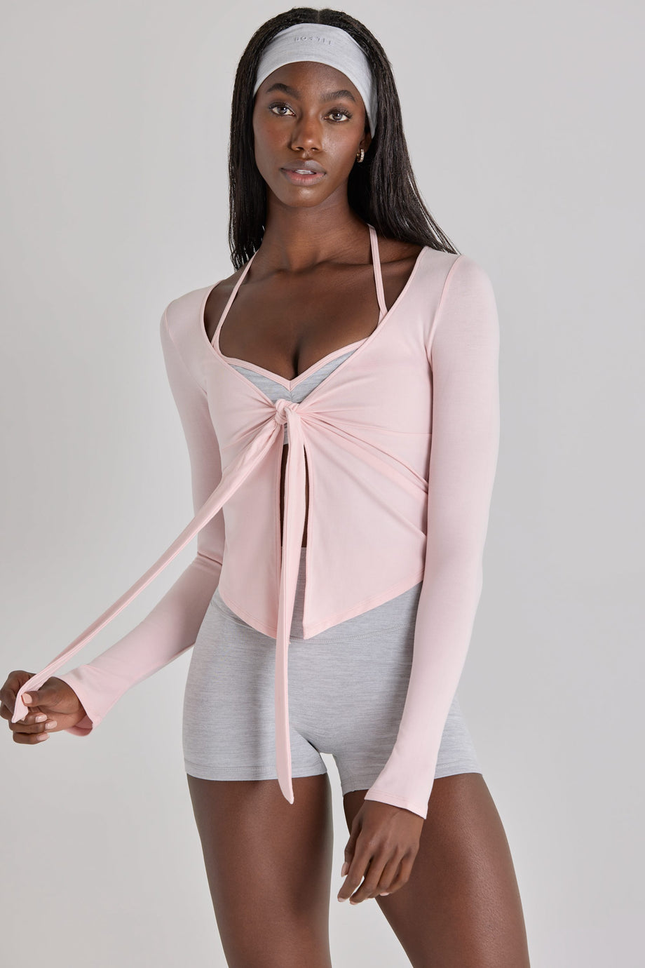 Modal Tie-Front Top in Blush