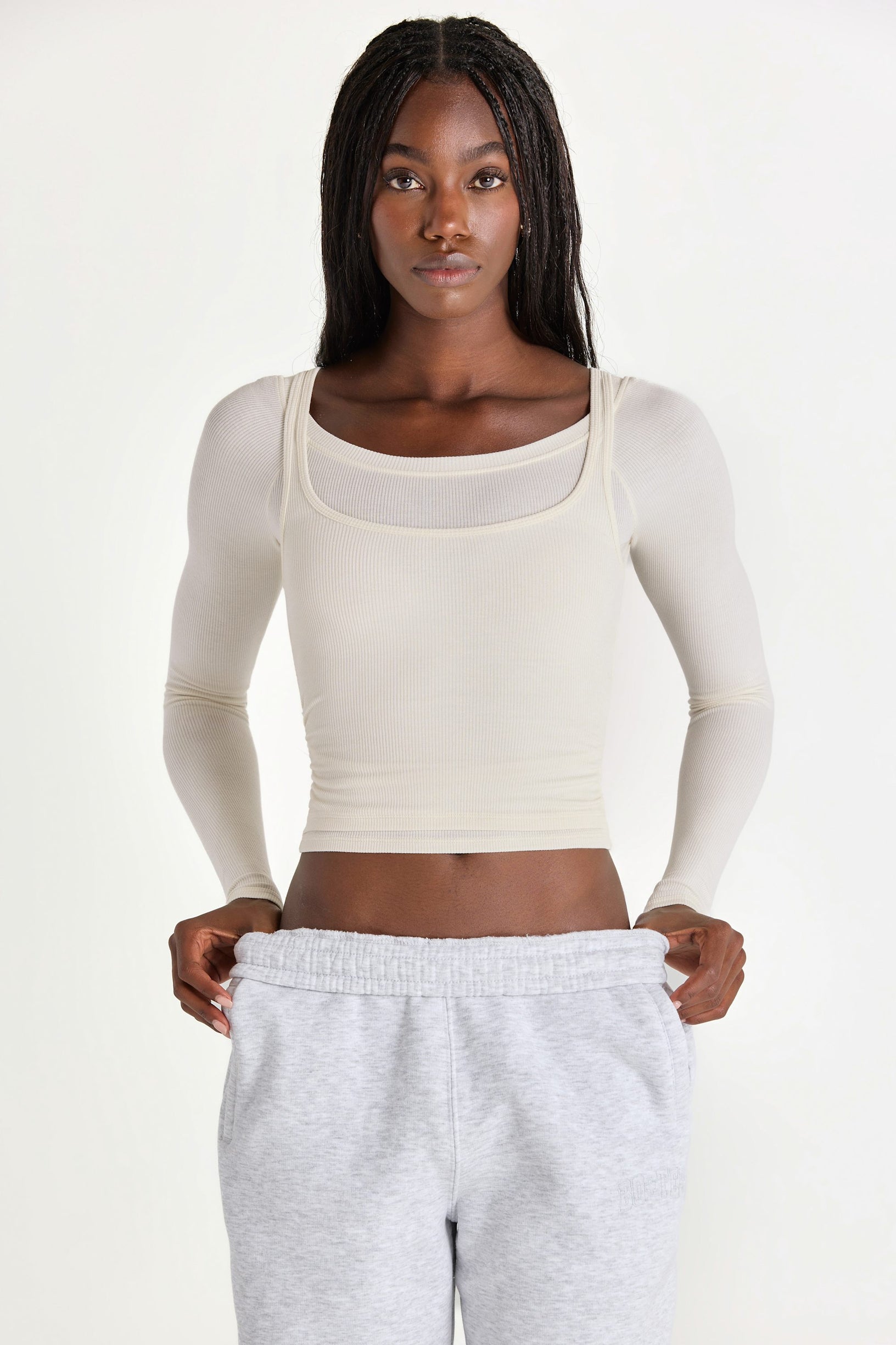ButterCloud™ Layered Top  in Coconut - 1
