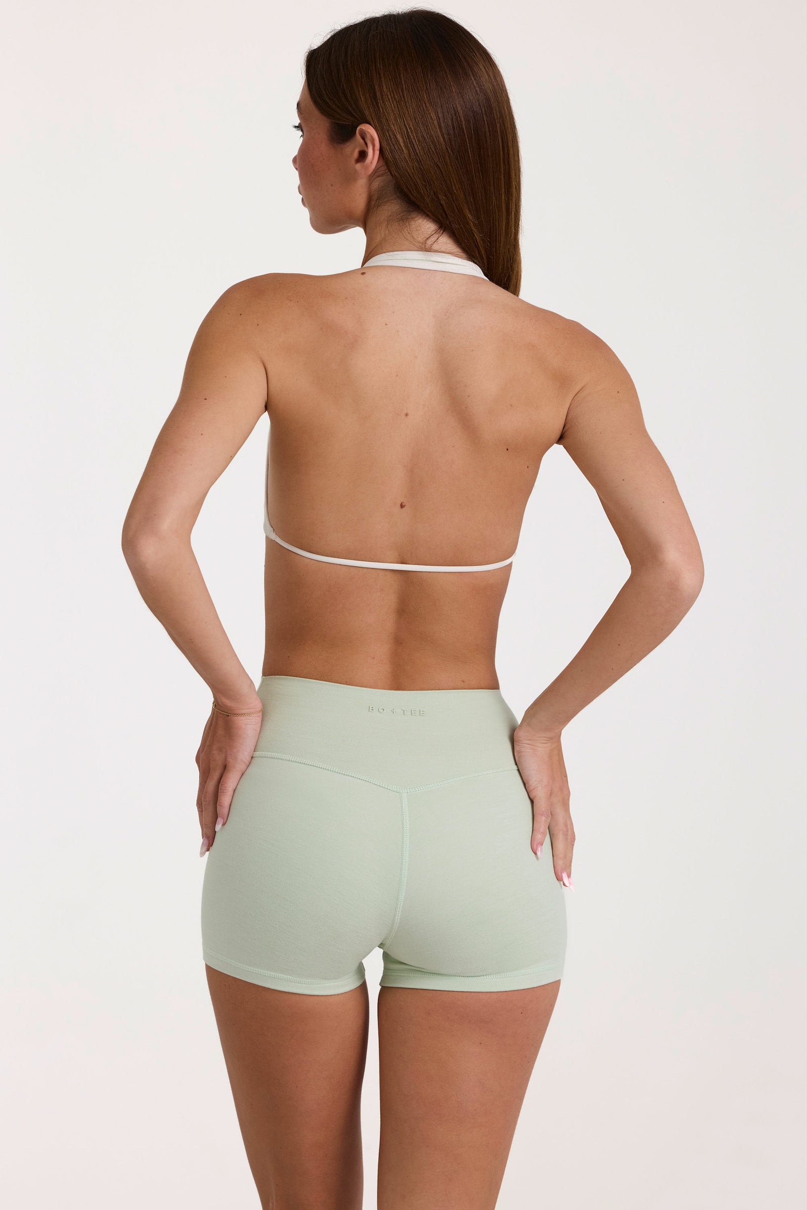 Soft Active Mini Shorts in Pistachio - 2