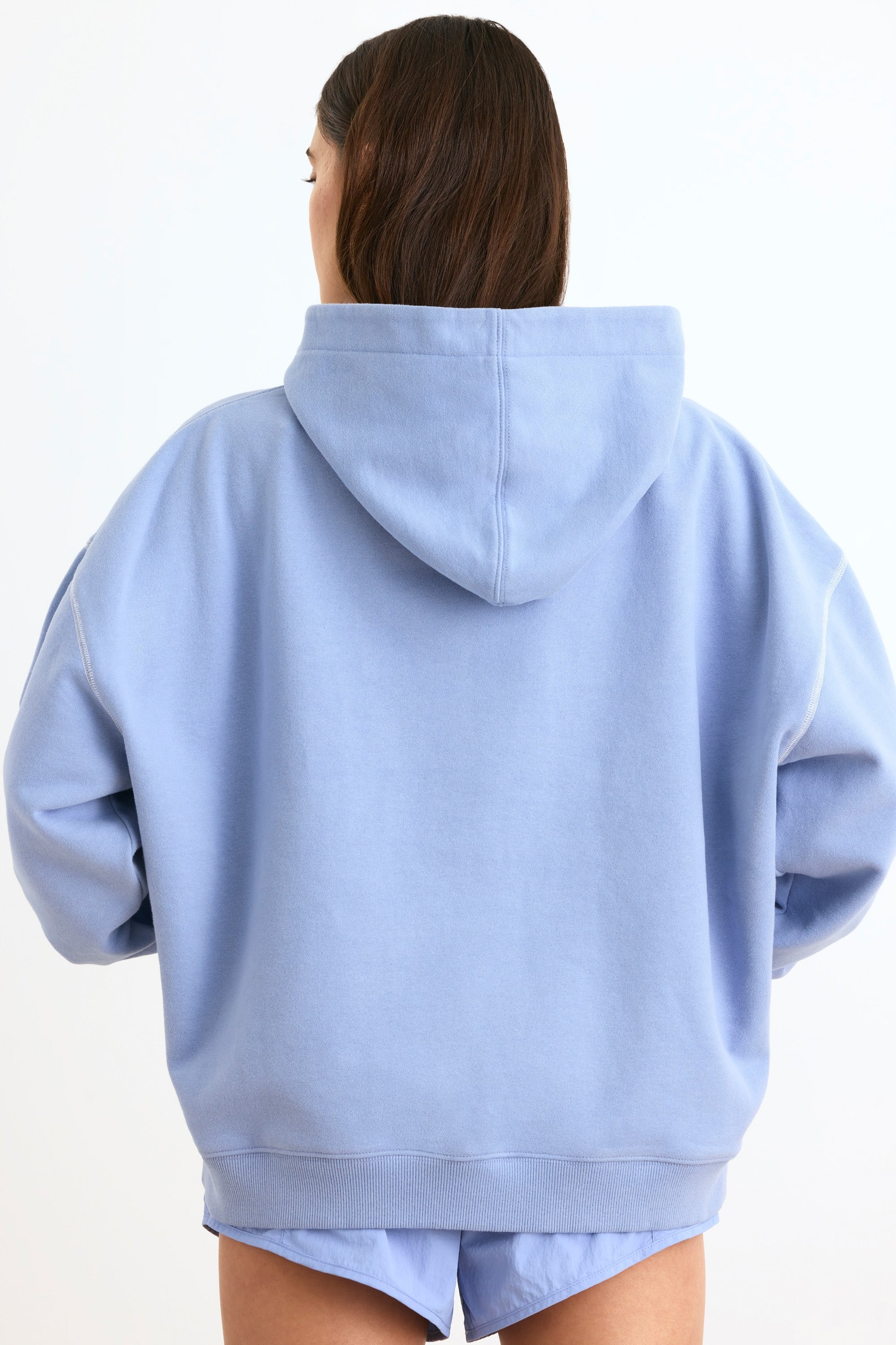 Oversized Hoodie in Lavender Blue