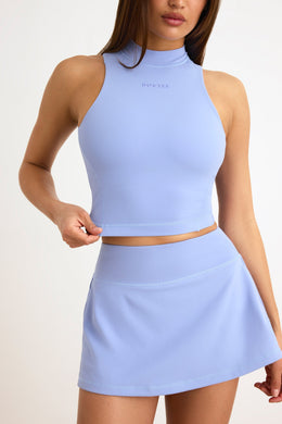 Soft Active High-Neck Tank Top in Lavender Blue