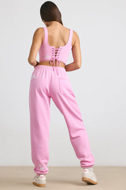 Petite Oversized Joggers in Bubblegum Pink