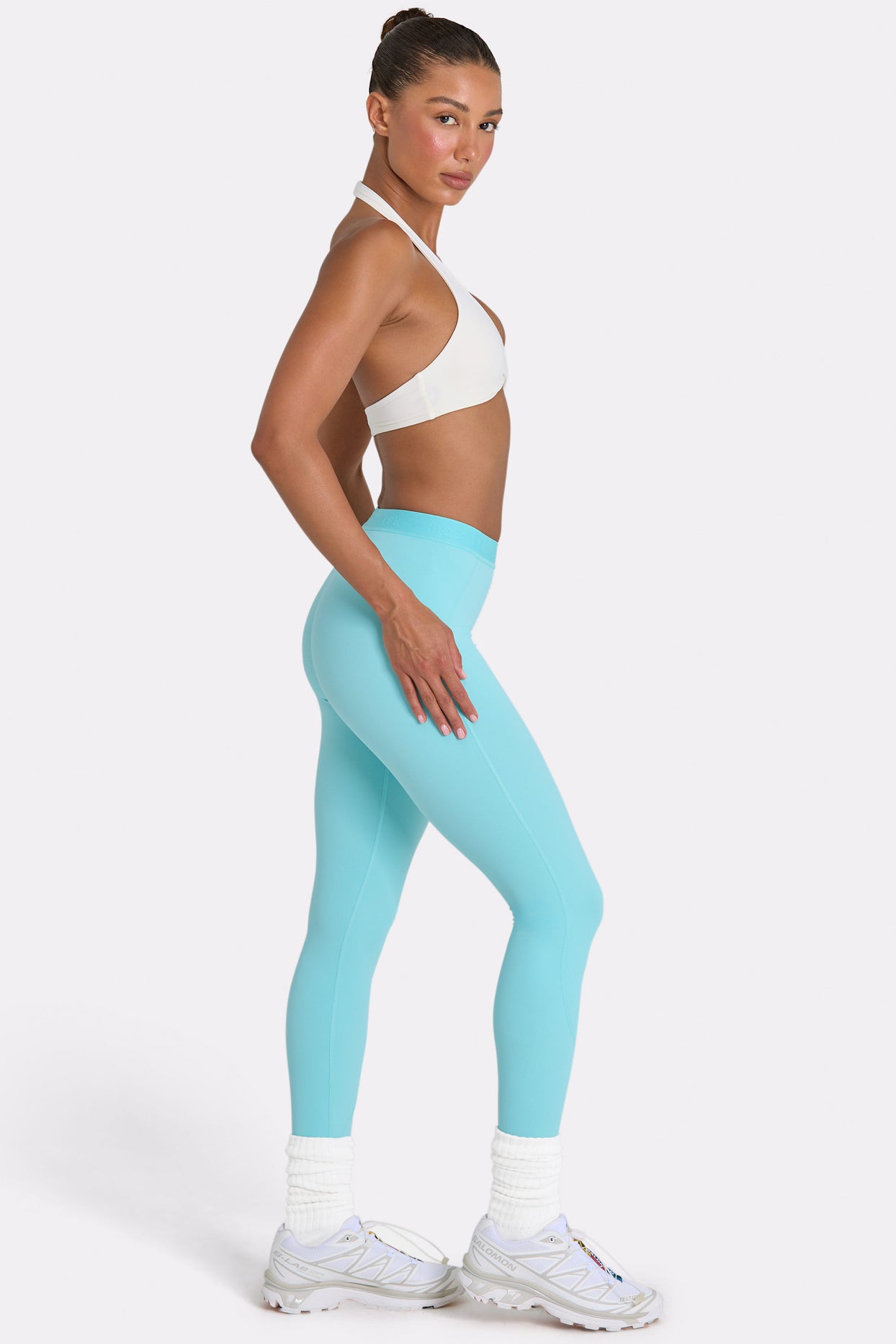 Soft Active Leggings in Aqua - 3