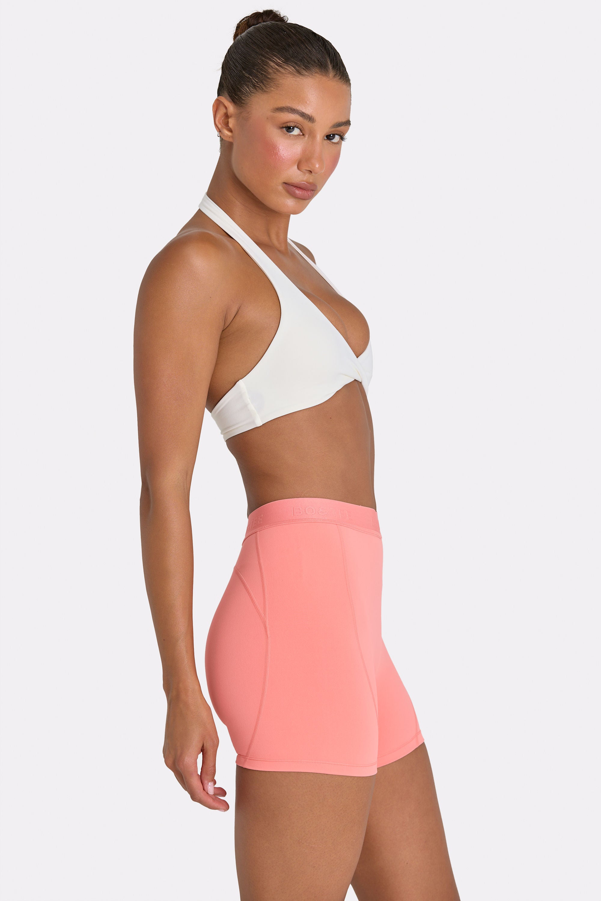 Soft Active Mini Shorts in Coral