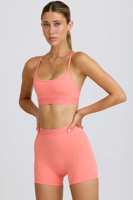 Soft Active Mini Shorts in Coral