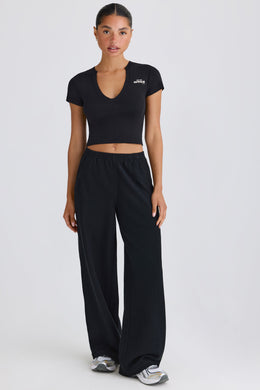 Tall Straight-Leg Joggers in Black