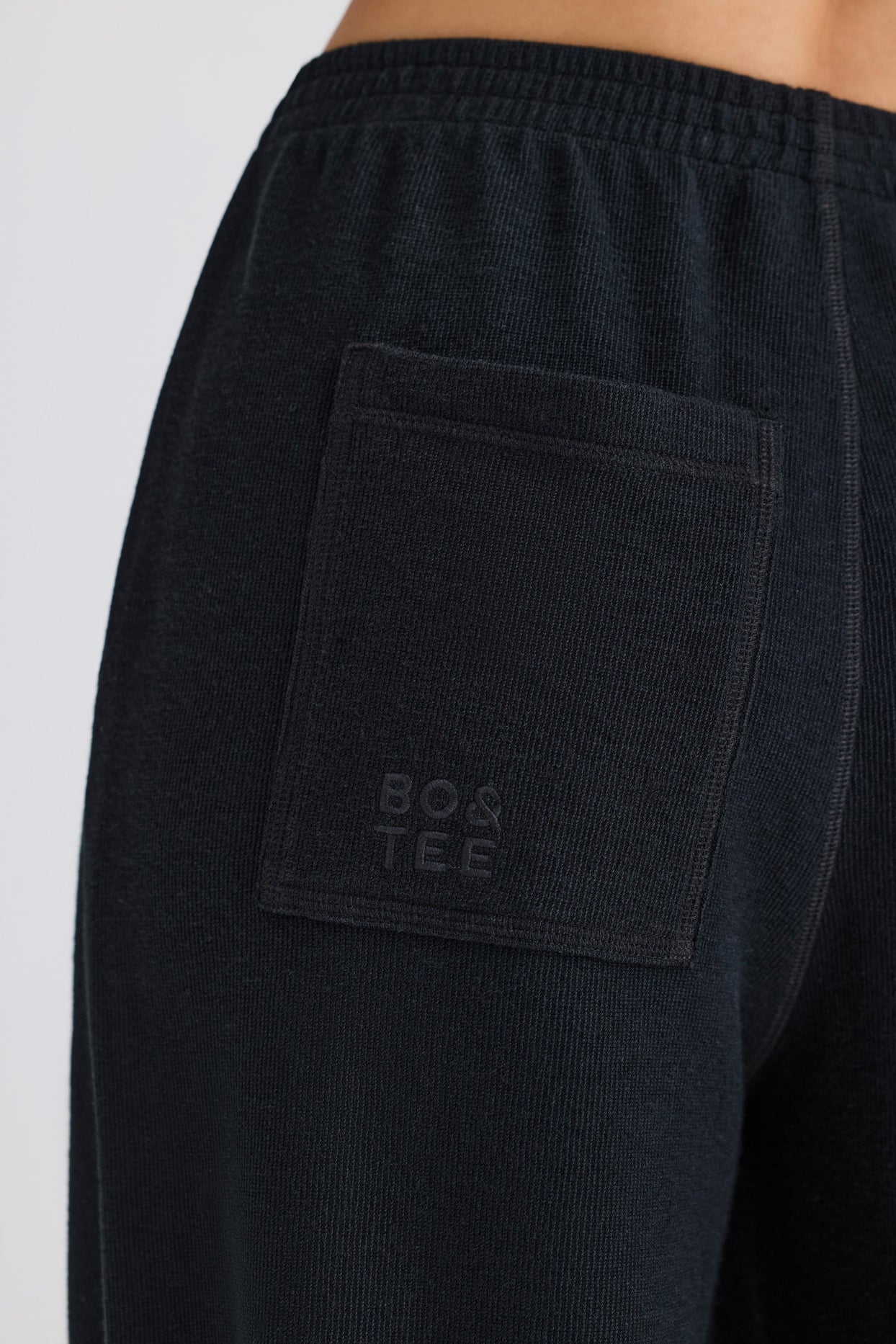 Petite Straight-Leg Joggers in Black