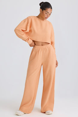 Petite Straight-Leg Joggers in Peach