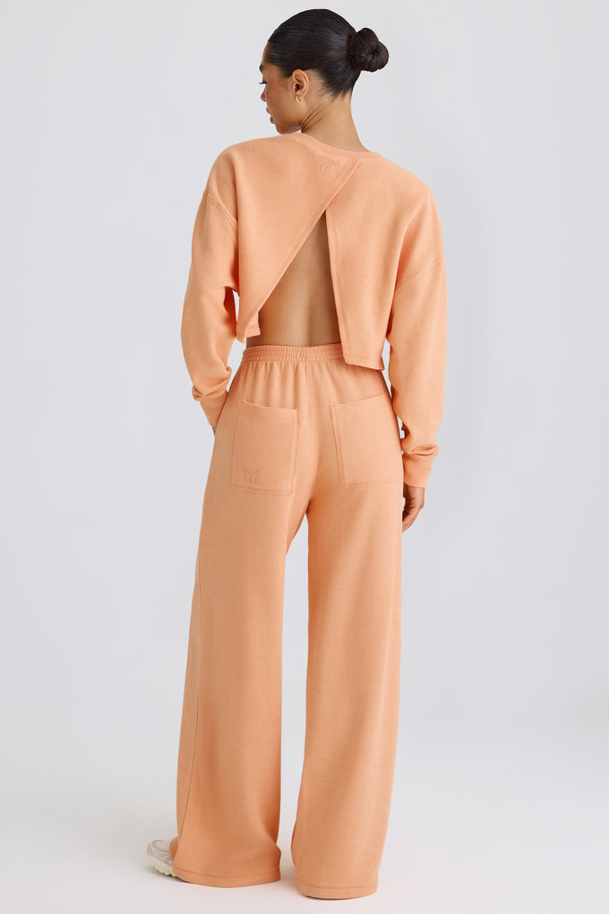 Petite Straight-Leg Joggers in Peach