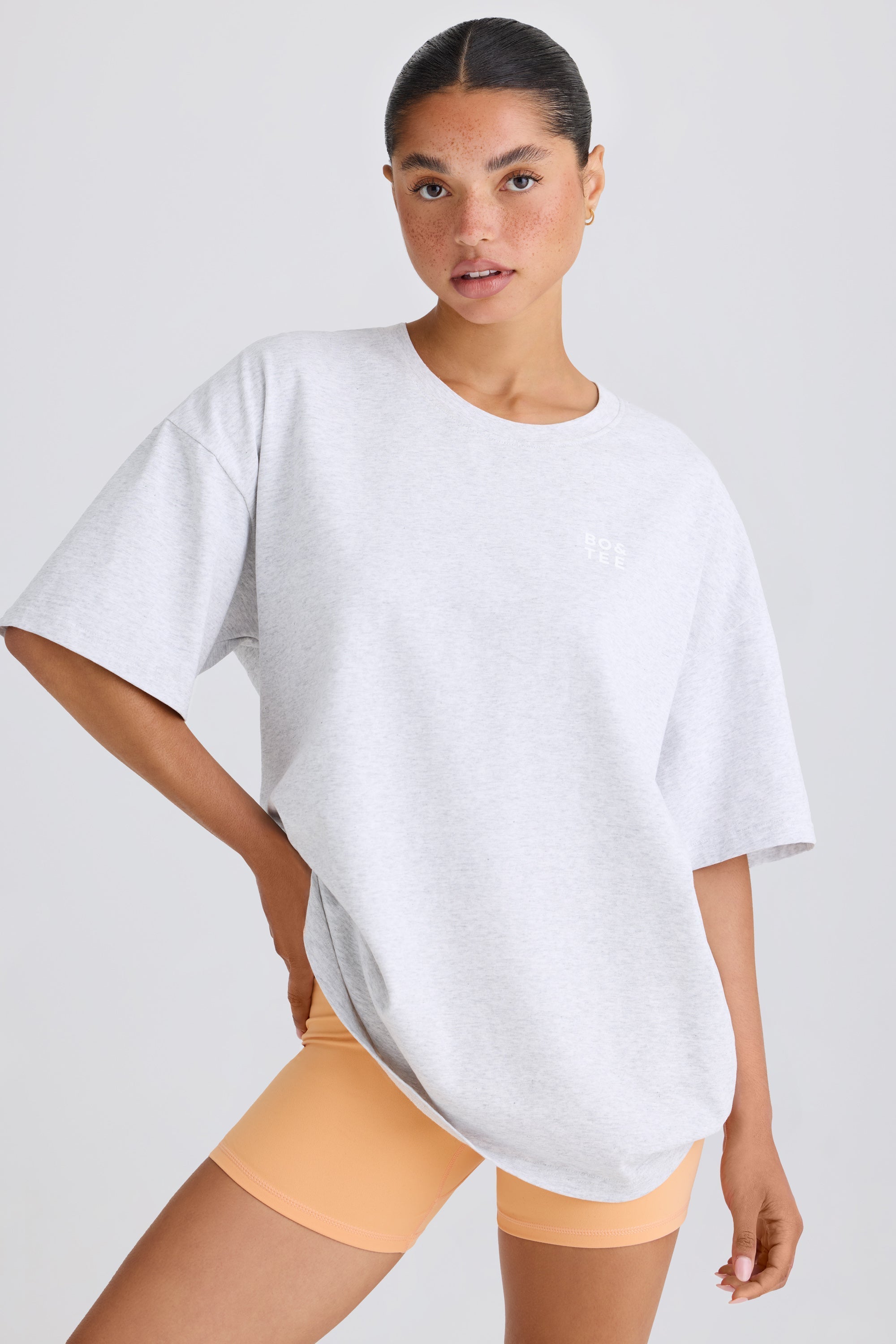 Oversized T-Shirt in Grey Marl