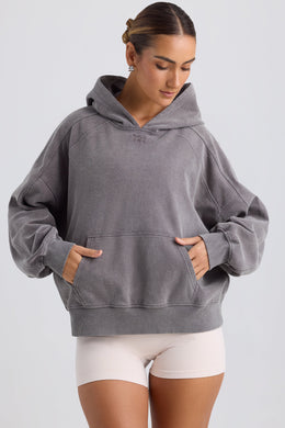 Oversized Hoodie in Washed Charcoal