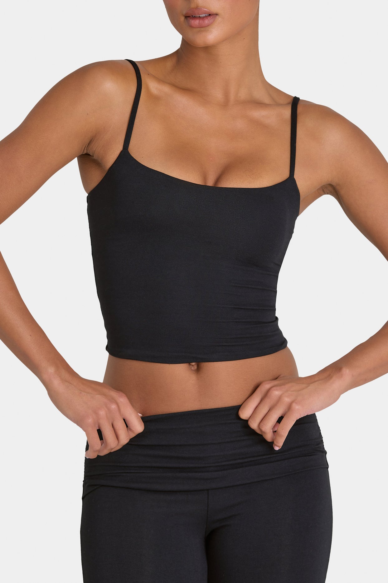 ButterCloud™ Crop Tank Top in Black - 5