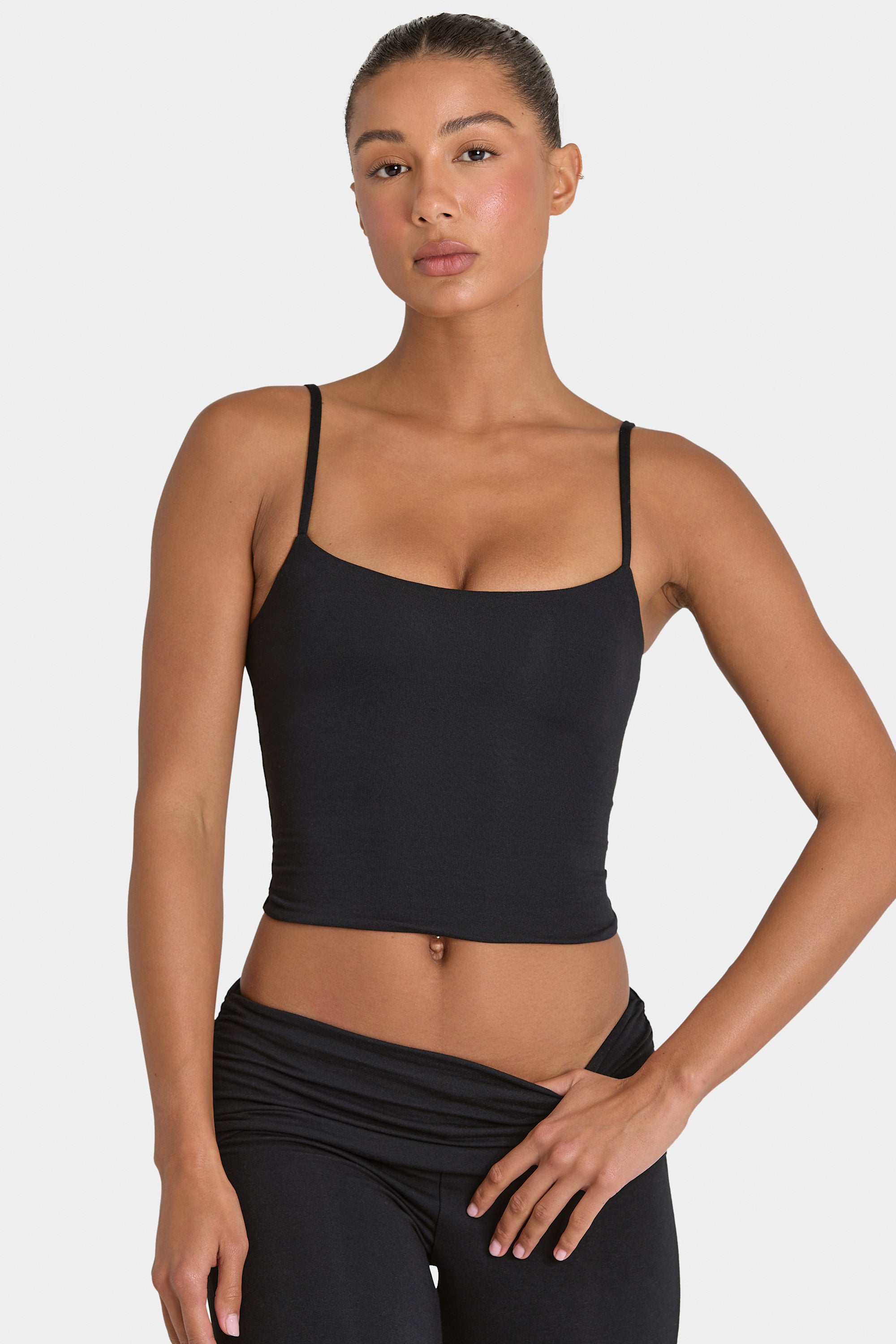 ButterCloud™ Crop Tank Top in Black - 1
