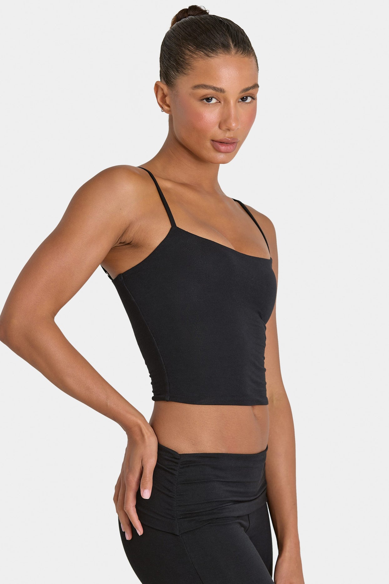 ButterCloud™ Crop Tank Top in Black - 4