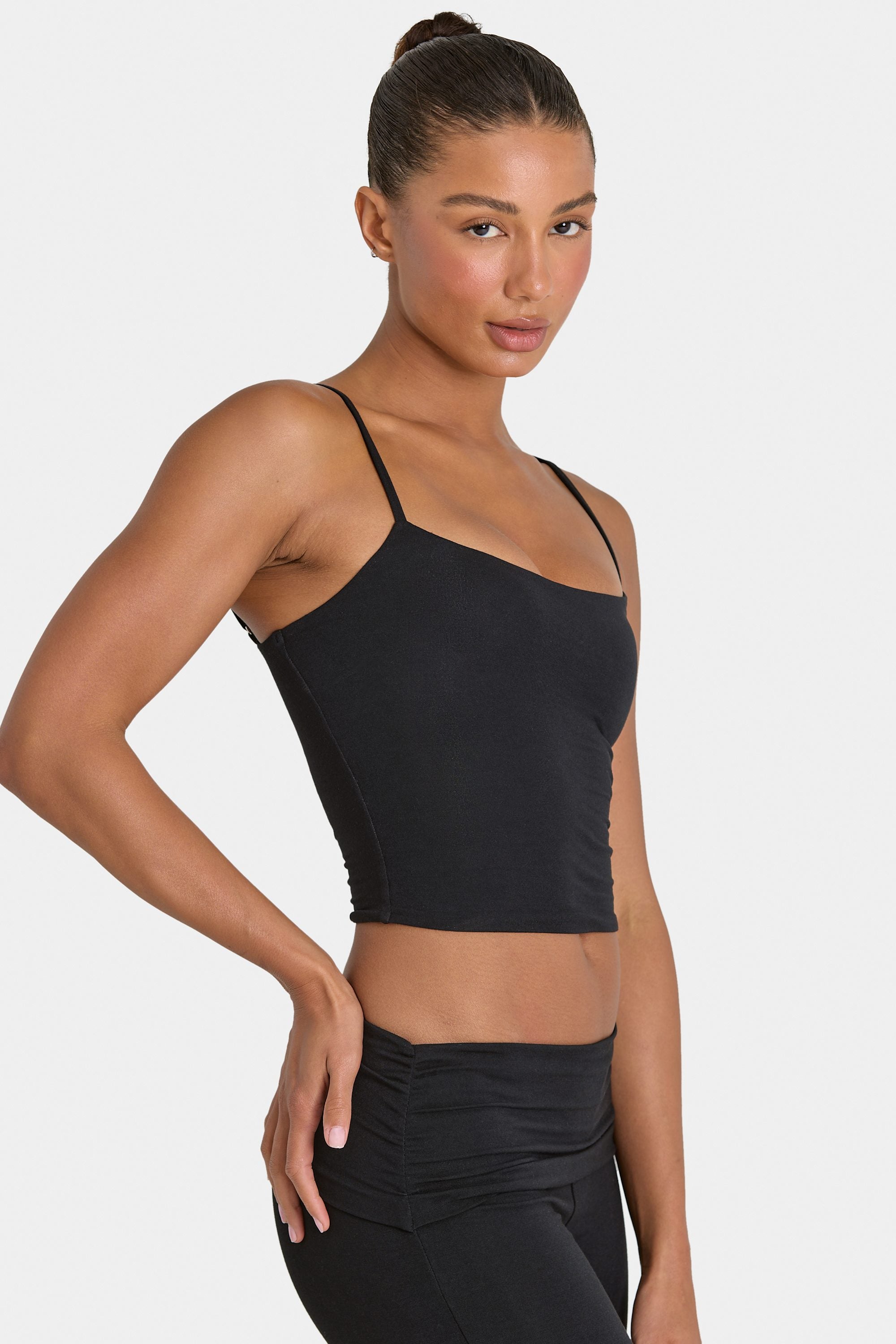 ButterCloud™ Crop Tank Top in Black